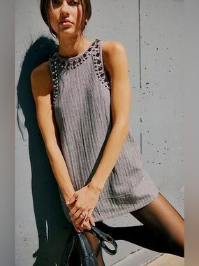 NWT Free People Gorgeously Embellished Mini Dress